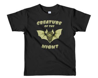 Creature of the Night T-Shirt || Goth Kids Clothes || Punk Kids || Kids Bat Shirt || Alternative Kids || Horror Kids || Toddler Shirt