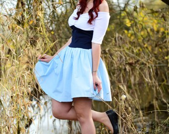 Ariel Dress- Ariel Dress Adult - Ariel Blue Dress - Ariel Human Costume - Land Peasant Dress - Mermaid Costume - Disneybound Dapper Day