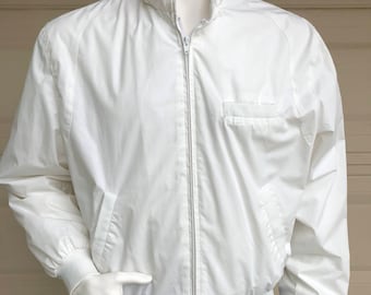 Vintage 90s White Members Only Jacket White Windbreaker Jacket Size 42