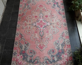 Oushak Rug,Vintage Rug,4.3x7.5 ft FREE SHIPPING Ethnic Rug, Area Rug,Turkish Rug,Rugs for Home,Kilim Rugs,Home living Floor Rugs,Home Rug !