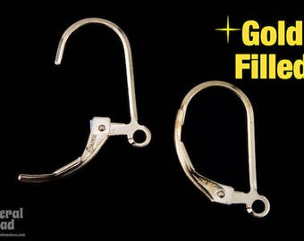16mm Gold Filled Leverback Ear Wire #BGJ017