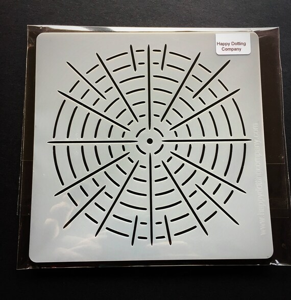 stencil mandala small with card stock dot painting art dotting