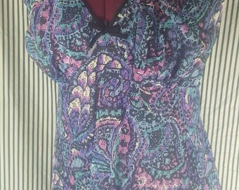 St. Michael Purple Paisley Nightgown