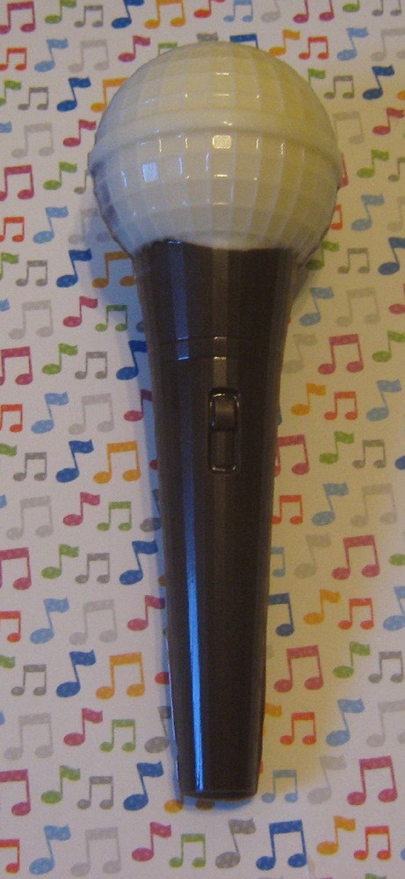 Solid chocolate microphone cake topper party favor