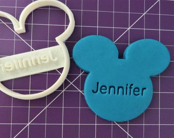 Personalized Mickey Mouse Cookie Cutter | Birthday Cookie Cutter | 3D Printed Custom Cookie Cutter | Fondant Cutter