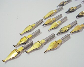 23 Assorted Fountain Pen Nibs Vintage