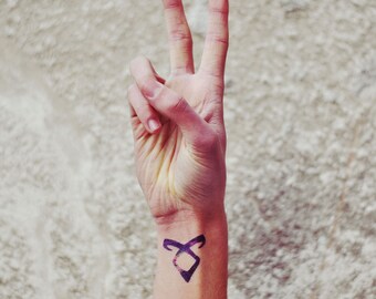Shadowhunter Angelic Power Temporary Tattoo | Fake Tattoo Sticker (Set of 2)