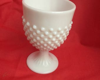 Fenton white hobnail milk glass