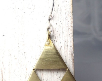 Golden triangles earrings