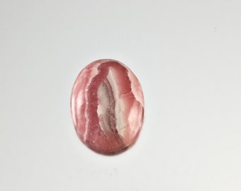 Pink Rhodochrosite oval cabochon