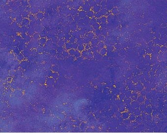 Shimmer Bubbles Purple Gold Metallic Northcott Fabric