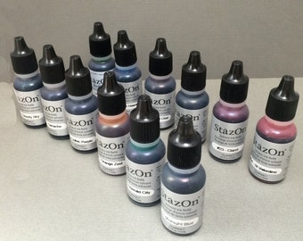 One Bottle of Tsukineko StazOn Solvent Ink Refill 0.5 fl oz.