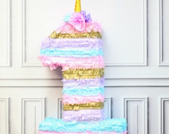 Unicorn Piñata - Unicorn Number 1 Pinata - Unicorn theme Piñata