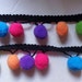 multi color Pom Pom Ball fringe Trim Ribbon Sewing 1 yard and 26 inch cut