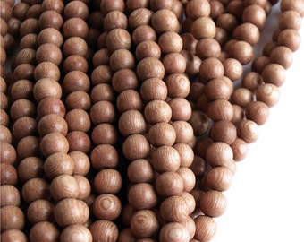 Wood Bead, Round 6mm, Rosewood - 16 Inch Strand (WDRD-06RS)
