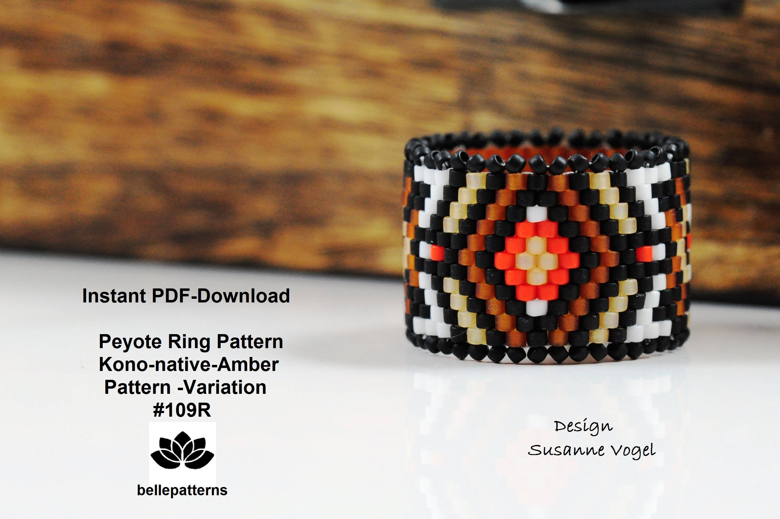 peyote ring patternPDF-Download 109R beading pattern