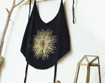 AL - X Scarab Mandala, Boho Trance Festival Bohemian top