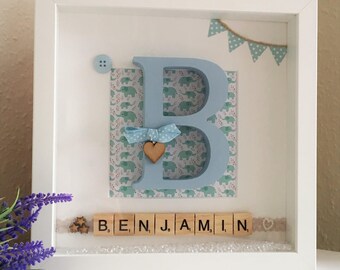 Baby Boy, Baby, Baby shower, Baby shower gift, Gift for Baby, Baby Gift, Personalized Baby, Personalised Gift, Box Frame, Boy, Nursery Decor