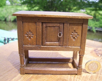 1/12th scale miniature medieval or tudor livery/court cupboard or dresser