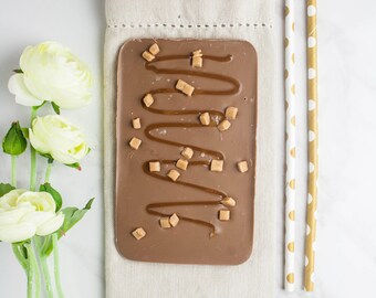 Salted Caramel Chocolate Slabb - Chocolate Lover - Food Gifts for Him - Boyfriend gift - Foodie Gift - Teacher Gift - Secret Santa