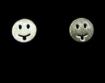 Emoticon Silver 925 earrings TONGUE OUT