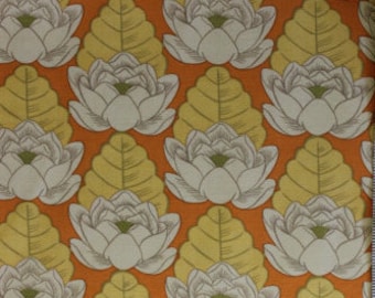 Amy Butler Lotus Collection-Lotus Pond-Tangerine; AB21; Cotton Woven Fabric; 1/2 yd