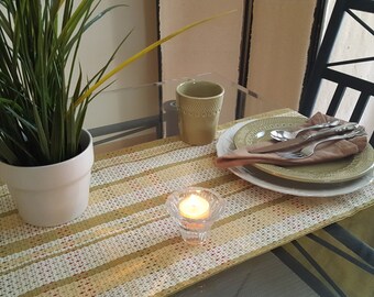 Earth Tone Table Runner, Striped Table Runner