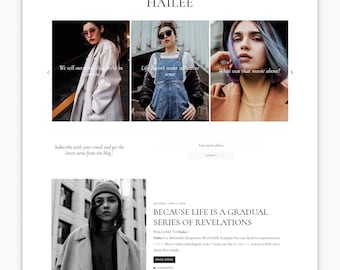 NEW! HAILEE | Responsive Minimalist Premade Blogger Template