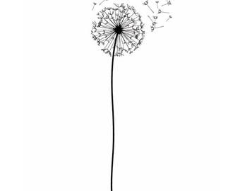 Dandelion #1 Flower Blow Pedal Wish Nature Garden Plant Grow Stem .SVG .EPS .PNG Instant Digital Clipart Vector Cricut Cut Cutting Download