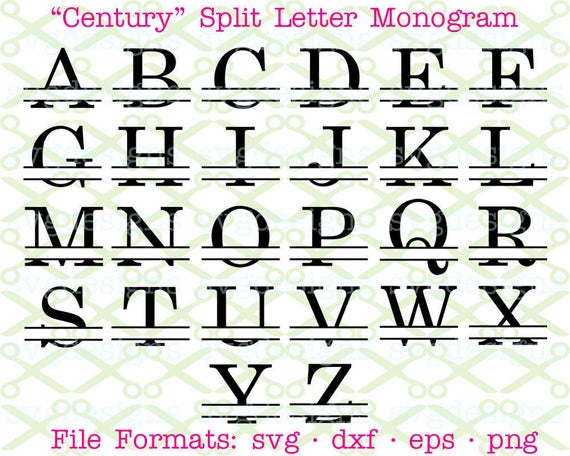 Download Century Schoolbook Split Letter Monogram, Century Monogram ...