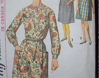 Simplicity Pattern 5213 One Piece Yoked Dress or Jumper Size 14-16