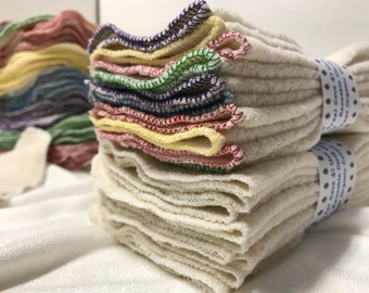 50 MamaBear Organic Cotton Sherpa Large Reusable Cloth Wipes - 5 sets of 10