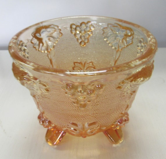 Peach Carnival Glass dish