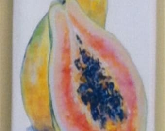Papaya Cotton Huck Kitchen Towel
