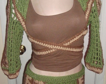 Wrapped Hooded Shrug w/ Matching Pencil Skirt
