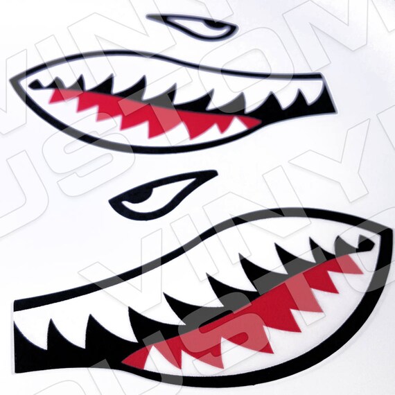 Flying Tigers Vinyl Decal Sticker Shark Teeth Hobby WW2 v2