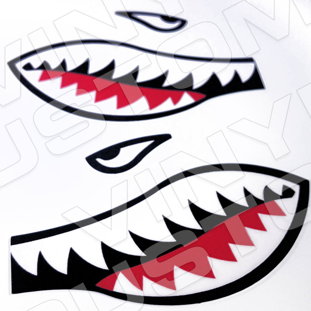 Flying Tigers Vinyl Decal Sticker Shark Teeth Hobby Ww2 V2