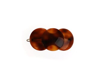 Camélia Flower Crystal-Embellished Tortoise Barrette