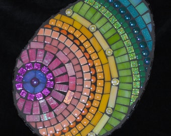 Springtime Meditation Mosaic Wall Art by Brenda Pokorny Colorful Easter Egg MOW1033