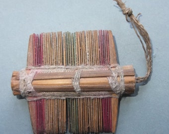 Old Handmade Wooden Folk Comb from Laos, FREE SHIPPING