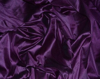 55" Wide - PLUM Premium Faux Silk Fabric - Shantung Dupioni Faux Silk Fabric - By the Yard