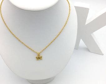 24 K Gold Lotus Flower necklace