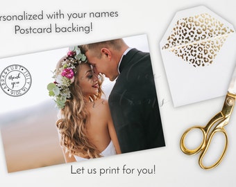 Wedding Thank You Post Card - Wedding Thanks - Thank you cards - Wedding Thank You Card Notes