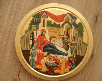 Nativity of The Virgin Mary, Orthodox icon,orthodox gift, Byzantine icon,Russian icon