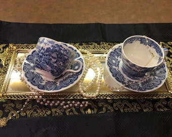 Two sets of Made in England Teacup and Saucer