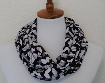 Mustache Scarf, Hipster Scarf, Infinity Scarf