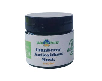 Organic Cranberry Anti-Aging Anti-Oxidant Scrub & Mask Syn-Ake, Coq10, Glycolic Acid, Argireline