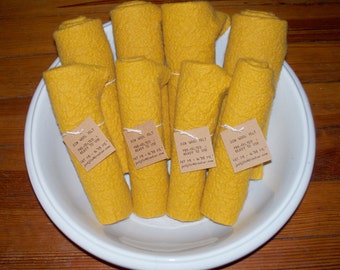 Fat 1/4 Wool Felt Yellow Shades