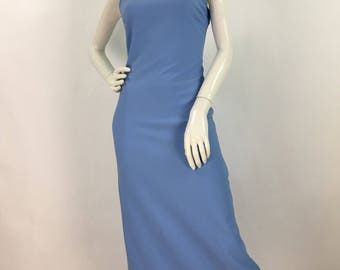 Vintage maxi dress/90s sky blue maxi