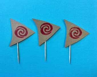Moana Sail Cupcake Toppers